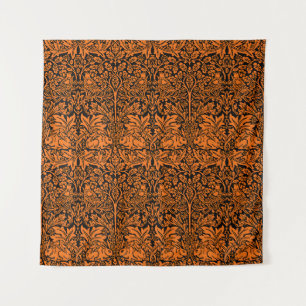 Tenture William Morris Frère Lapin Motif Noir Rust