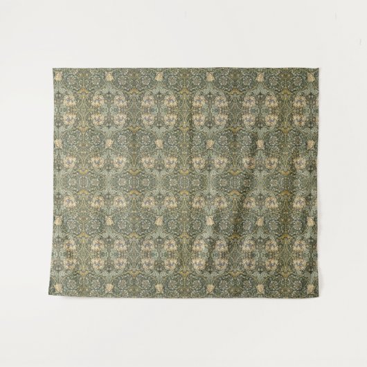 Tenture William Morris Honeysuckle Golden Green Design (Devant (Horizontal))