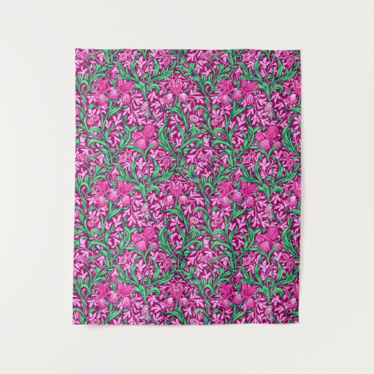 Tenture William Morris Irises, Fuchsia Pink and Wine (Devant)
