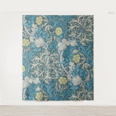 Tenture William Morris, motif Art nouveau, algues, bleu, f (Devant)