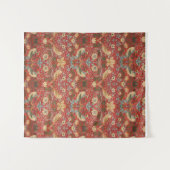 Tenture William Morris Red Strawberry Thief (Devant (Horizontal))