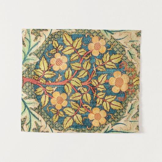 Tenture William Morris Rose Wreath  (Devant (Horizontal))