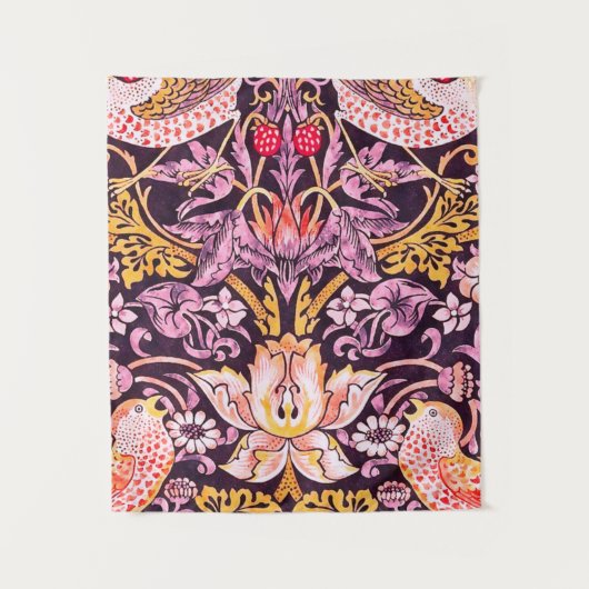 Tenture William Morris Strawberry Thief Purple Version (Devant)