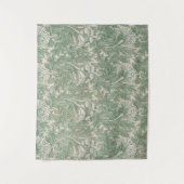 Tenture William Morris tulip fond textile vert (Devant)