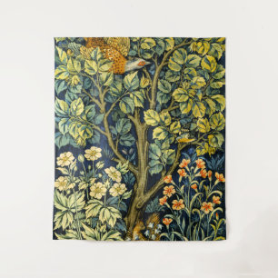 Tenture William Morris Vintage Faisan Écureuil Fleur
