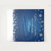 Tenture Winter Baby Shower Welcome Baby banner backdrop (Devant (Horizontal))