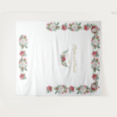 Tenture Winter Garland Xmas Mariage Photo Booth Backdrop (Devant (Horizontal))