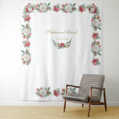 Tenture Winter Garland Xmas Mariage Photo Booth Backdrop (En situation)
