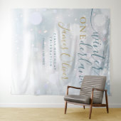 Tenture Winter Onederland 1st Birthday Blue And Gold (En situation (horizontale))