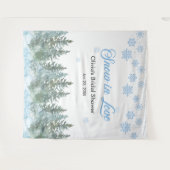 Tenture Winter Snow in Love Snowflakes Bridal Shower  (Devant (Horizontal))