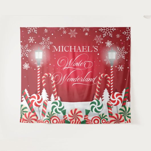 Tenture Winter Wonderland holidays christmas banner (Devant (Horizontal))