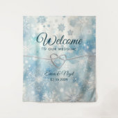 Tenture Winter Wonderland Mariage Accueil Contexte (Devant)