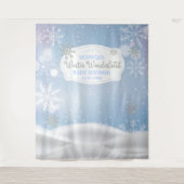 Tenture Winter Wonderland Snoweflakes backdrop (Devant)