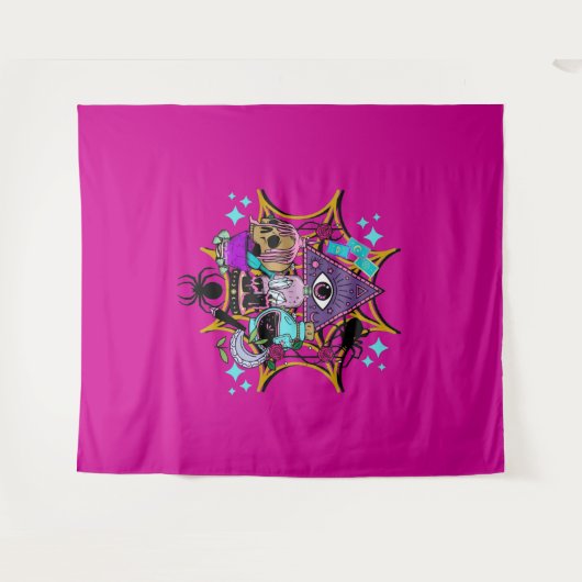 Tenture Witchy Vibes and Spiders (Devant (Horizontal))