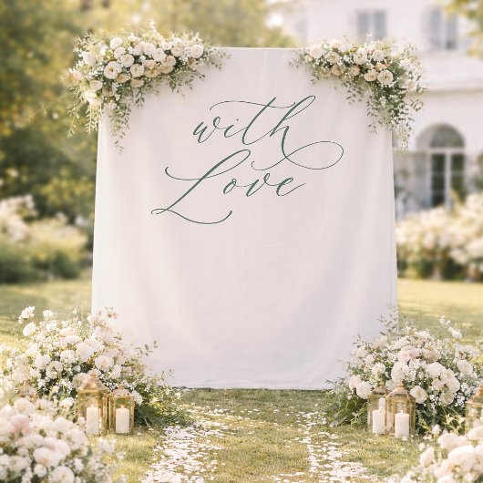 Tenture With Love Wedding Photo Backdrop Banner
