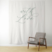 Tenture With Love Wedding Photo Backdrop Banner (En situation)