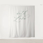 Tenture With Love Wedding Photo Backdrop Banner (Devant)