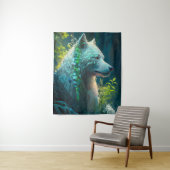 Tenture Wolf Animal Portrait Peinture Faune En Plein Air (En situation)