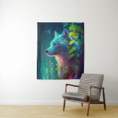 Tenture Wolf Animal Portrait Peinture Faune En Plein Air (En situation)