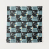 Tenture Wolf Howling À Moon Design Motif (Devant (Horizontal))