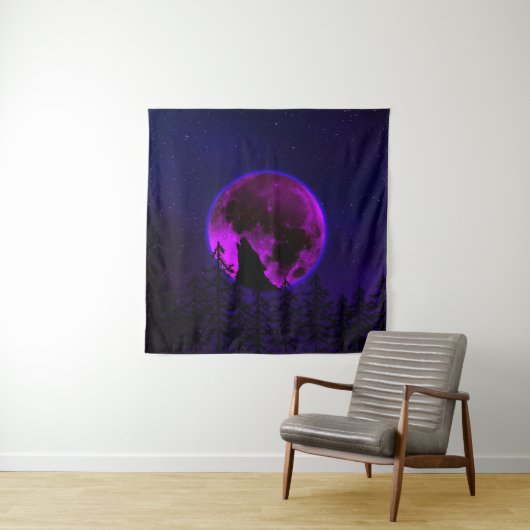 TENTURE WOLF HOWLING LUNE MAGENTA (En situation)