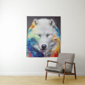 Tenture Wolf Loup Blanc Animal Discovery Aventure Nature (En situation)