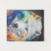 Tenture Wolf Loup Blanc Animal Discovery Aventure Nature (Devant (Horizontal))