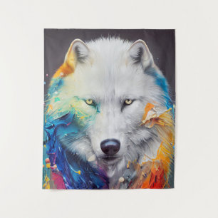 Tenture Wolf Loup Blanc Animal Discovery Aventure Nature