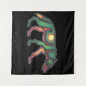Tenture Wolf Sun Pictish (Devant (Horizontal))