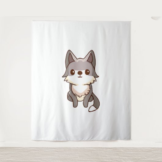 Tenture Wolfhound de chien Husky (Devant)