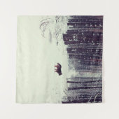 Tenture Wonderland d'hiver : Forêt de pins neigeux (Devant (Horizontal))