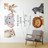 Tenture Woodland Forest Animals Baby Shower (En situation (horizontale))