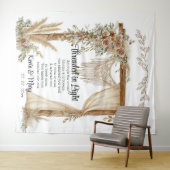 Tenture Woven Vows: A Tapestry of Unity Wedding Backdrop (En situation (horizontale))
