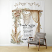 Tenture Woven Vows: A Tapestry of Unity Wedding Backdrop (En situation)