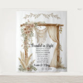 Tenture Woven Vows: A Tapestry of Unity Wedding Backdrop (Devant)