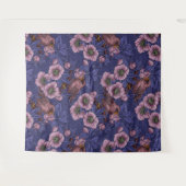 Tenture Wren et hellebore, violet et rose (Devant (Horizontal))