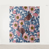 Tenture Wrens en rose (Devant)