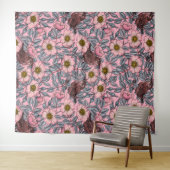 Tenture Wrens en rose (En situation (horizontale))