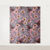 Tenture Wrens en rose (Devant)