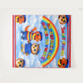 Tenture Wrexham hoot A rainbow sweet dreams, large wall ta (Devant (Horizontal))