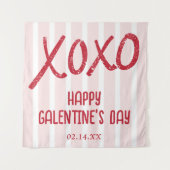 Tenture XOXO Hand Drawn Galentine’s Day Party (Devant)