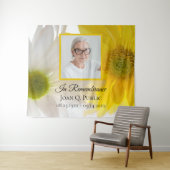 Tenture Yellow and White Daisies Funeral Memorial (En situation (horizontale))
