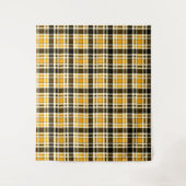 Tenture Yellow Black White Flannel Tartan Pattern Design  (Devant)