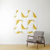 Tenture Yellow dinosaur seamless pattern. Funny vintage il (En situation (horizontale))