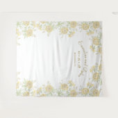 Tenture Yellow Rose Wedding Photo Backdrop (Devant (Horizontal))