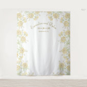 Tenture Yellow Rose Wedding Photo Backdrop (Devant)