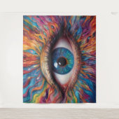 Tenture Yeux abstraits colorés (Devant)