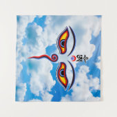 Tenture Yeux de sagesse de Bouddha - Les yeux du temple Bo (Devant (Horizontal))