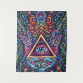 Tenture Yeux mystique à yeux ouverts (Devant)