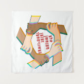 Tenture Yiddish : Tous Les Humains Sont Des Frères ! Une f (Devant (Horizontal))